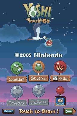 Yoshi Touch and Go Title Screen